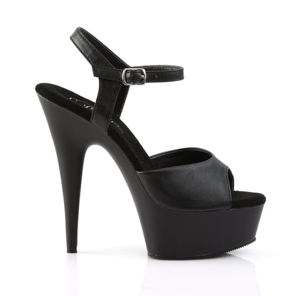 DELIGHT-609 Pleaser Black 6 Inch Pole Dancing Platform Shoes