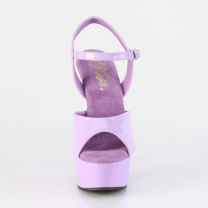 Pleaser DELIGHT-609 Lavender Platform Sandals - 6 Inch Heels