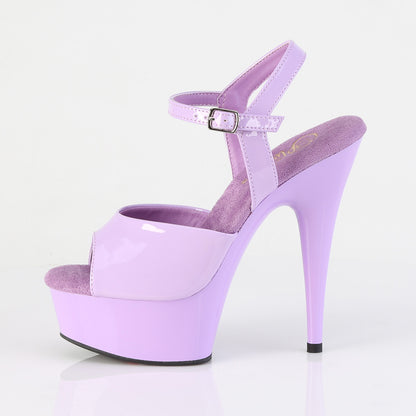 Pleaser DELIGHT-609 Lavender Platform Sandals - 6 Inch Heels