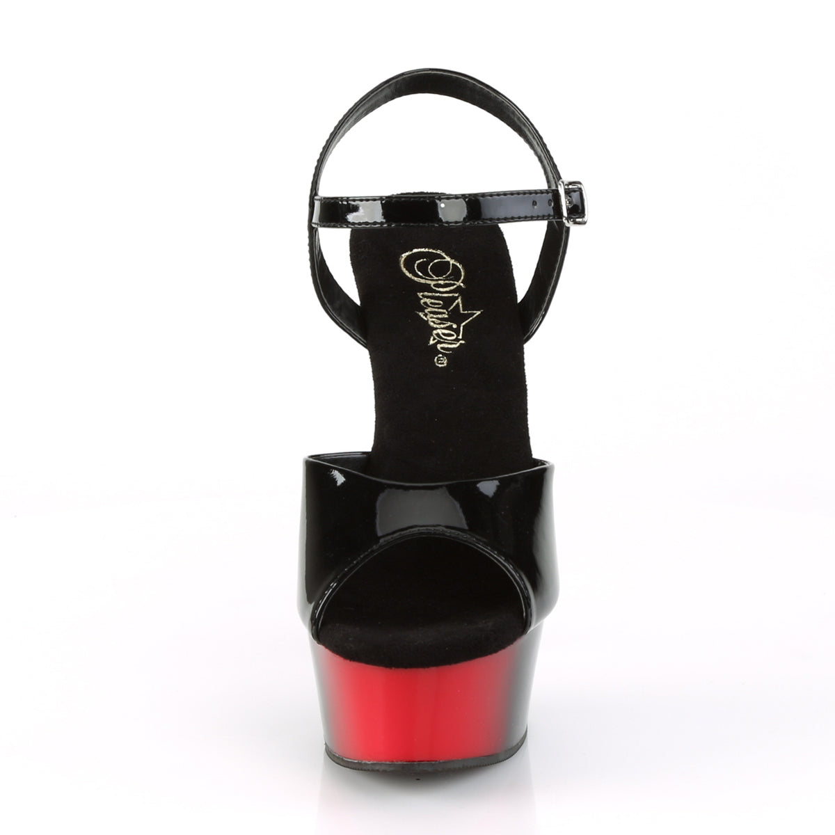 DELIGHT-609BR Pleaser Black Red 6 Inch Strippers Platform Shoes