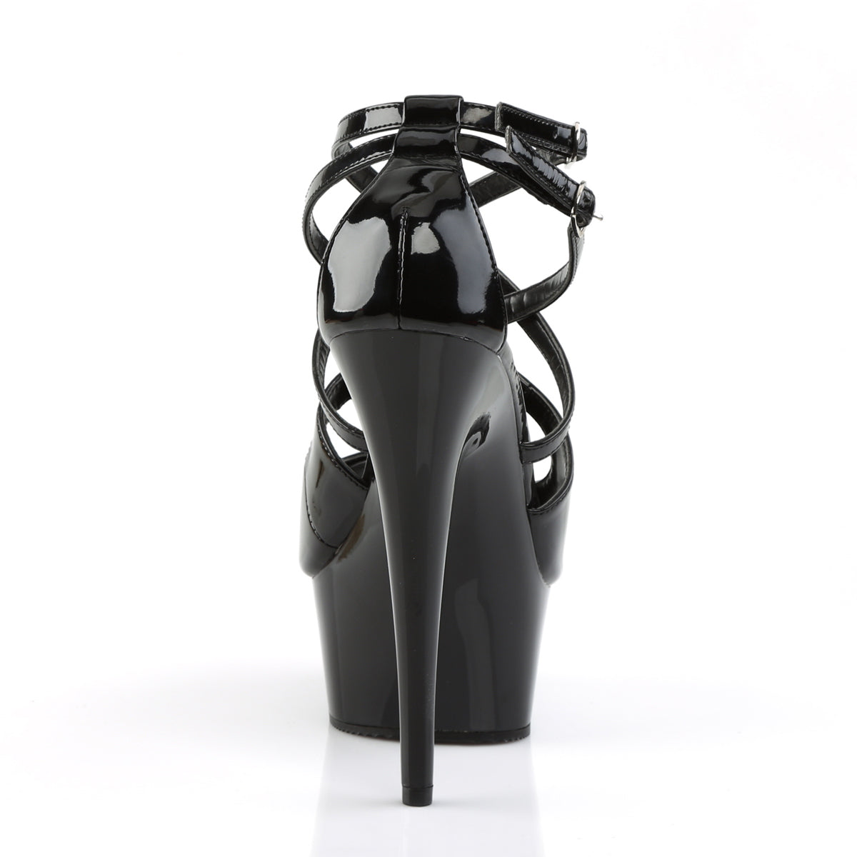 DELIGHT-612 Pleaser Black 6 Inch Pole Dance Platform Shoes