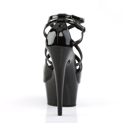 DELIGHT-612 Pleaser Black 6 Inch Pole Dance Platform Shoes