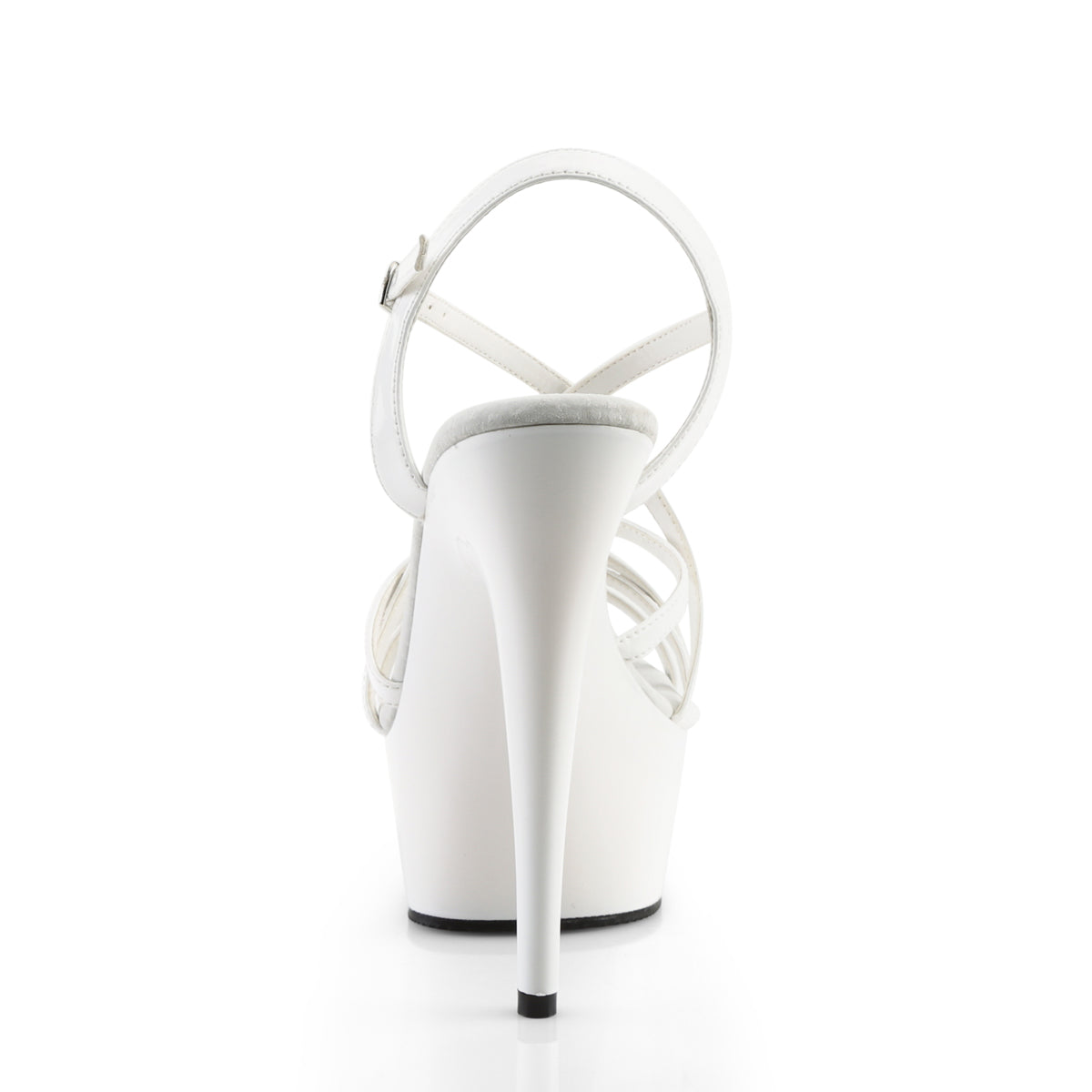 Pleaser DELIGHT-613 White Platform Sandals - 6 Inch Heels