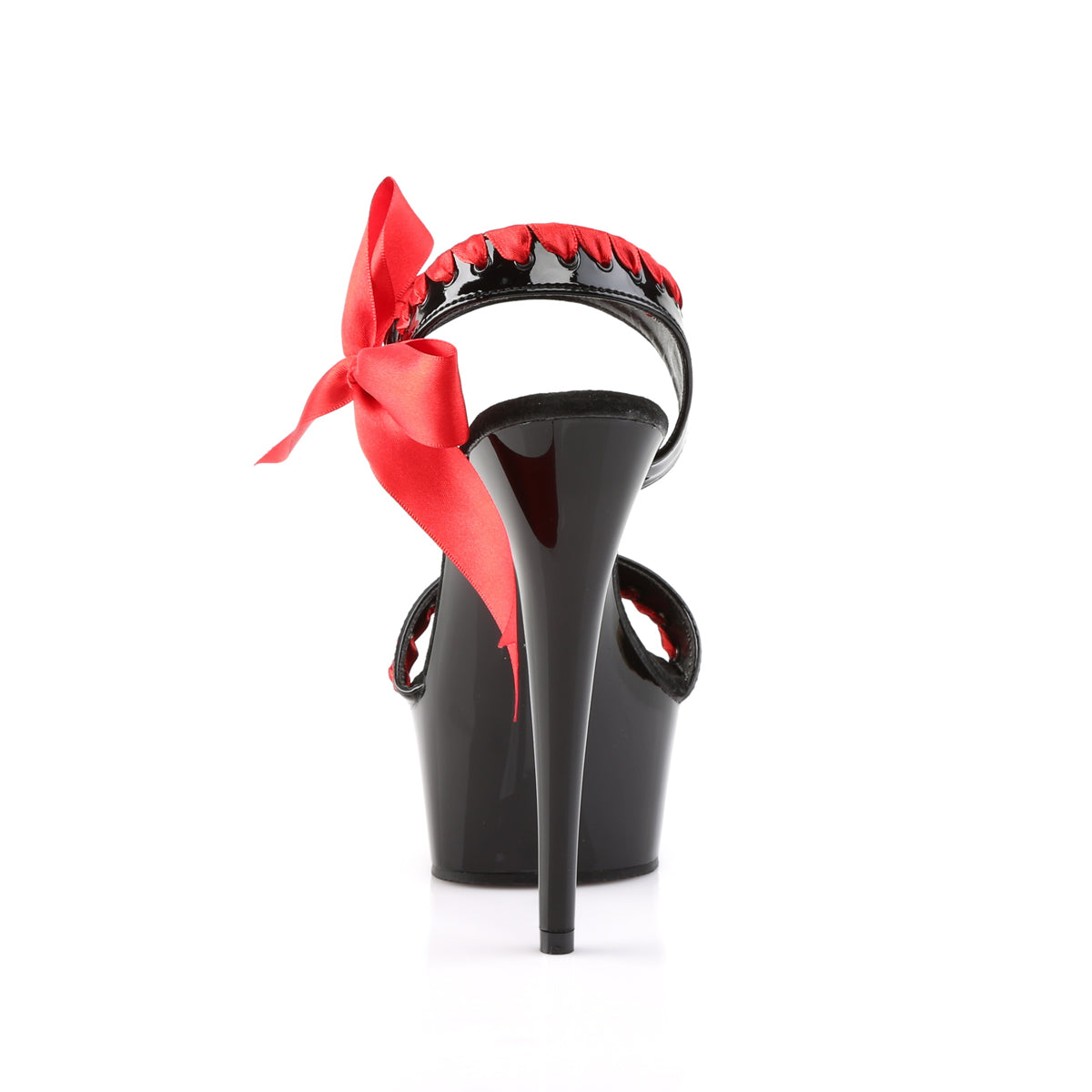 DELIGHT-615 Pleaser Black Red 6 Inch Pole Dance Platform Shoes