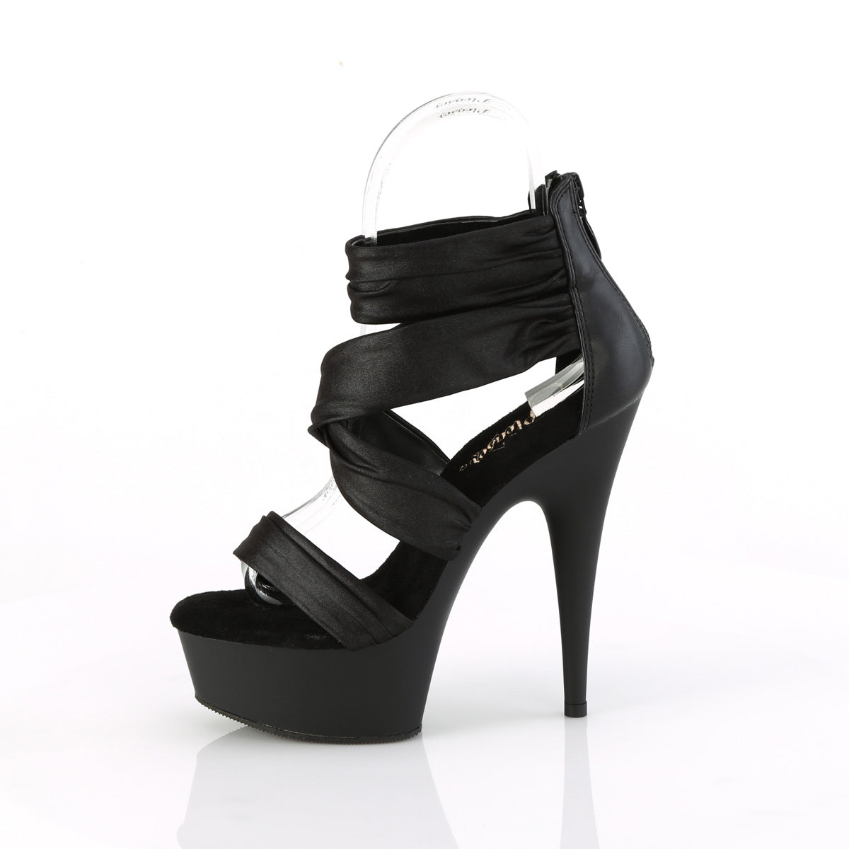 DELIGHT-620 Pleaser Black 6 Inch Pole Dance Platform Shoes