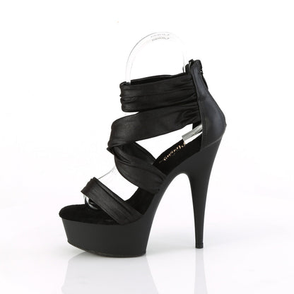 DELIGHT-620 Pleaser Black 6 Inch Pole Dance Platform Shoes