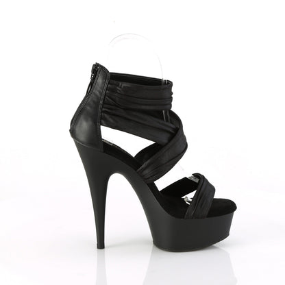 DELIGHT-620 Pleaser Black 6 Inch Pole Dance Platform Shoes