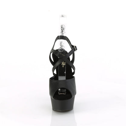DELIGHT-624-1 Pleaser Black 6 Inch Exotic Dance Platform Shoes