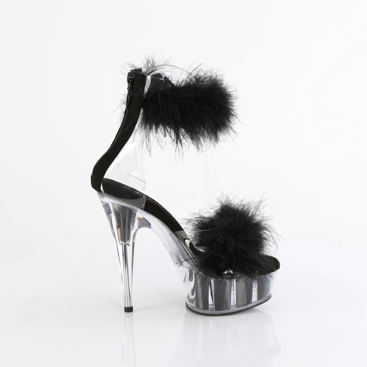 DELIGHT-624F Pleaser Black 6 Inch Exotic Dancing Platform Shoes