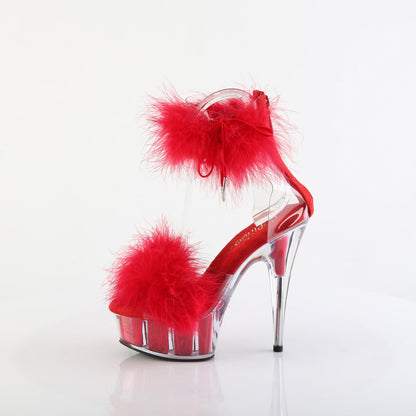 DELIGHT-624F Pleaser Red 6 Inch Fetish Dancer Platform Shoes