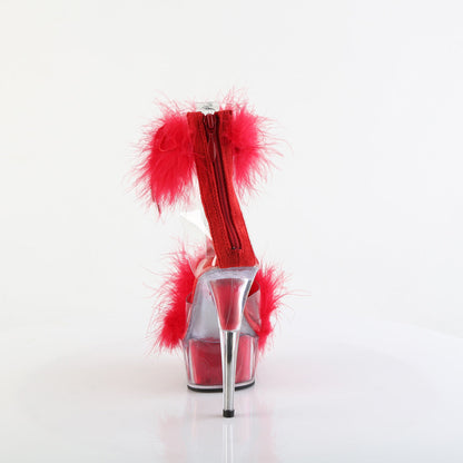 DELIGHT-624F Pleaser Red 6 Inch Fetish Dancer Platform Shoes