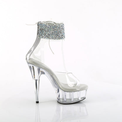 DELIGHT-624RS-02 Pleaser Clear 6 Inch Strippers Platform Shoes