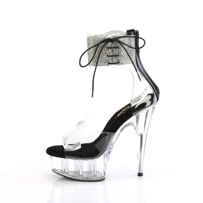 DELIGHT-624RS Pleaser Clear 6 Inch Fetish Platform Shoes