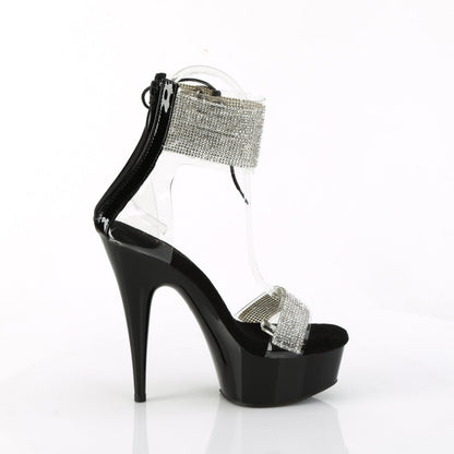 DELIGHT-627RS Pleaser Black 6 Inch Lap Dance Platform Shoes