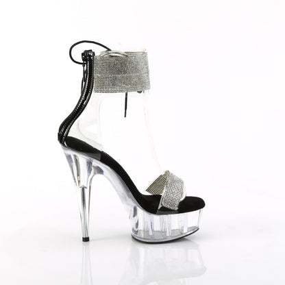 DELIGHT-627RS Pleaser Clear 6 Inch Glamour Platform Shoes