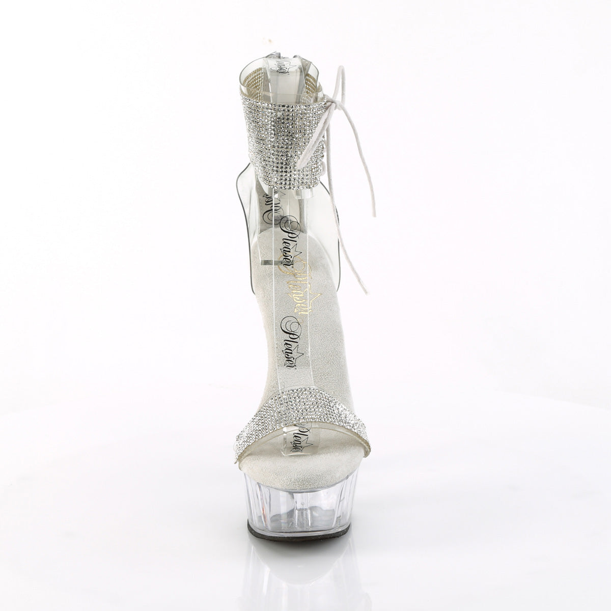 DELIGHT-627RS Pleaser Clear 6 Inch Fetish Dancer Platform Shoes