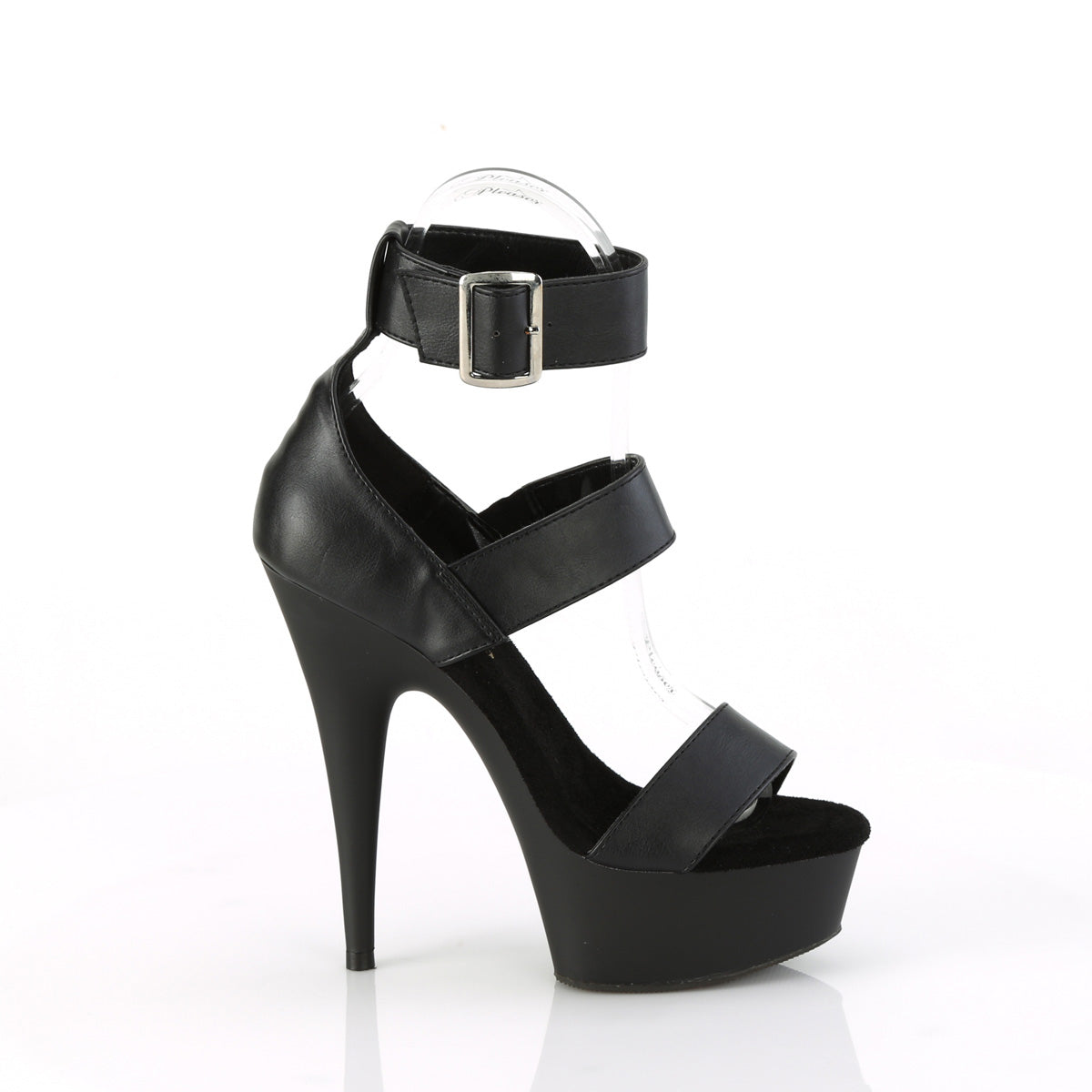 DELIGHT-629 Pleaser Black 6 Inch Pole Dance Platform Shoes