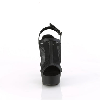 DELIGHT-636 Pleaser Black 6 Inch Strippers Platform Shoes