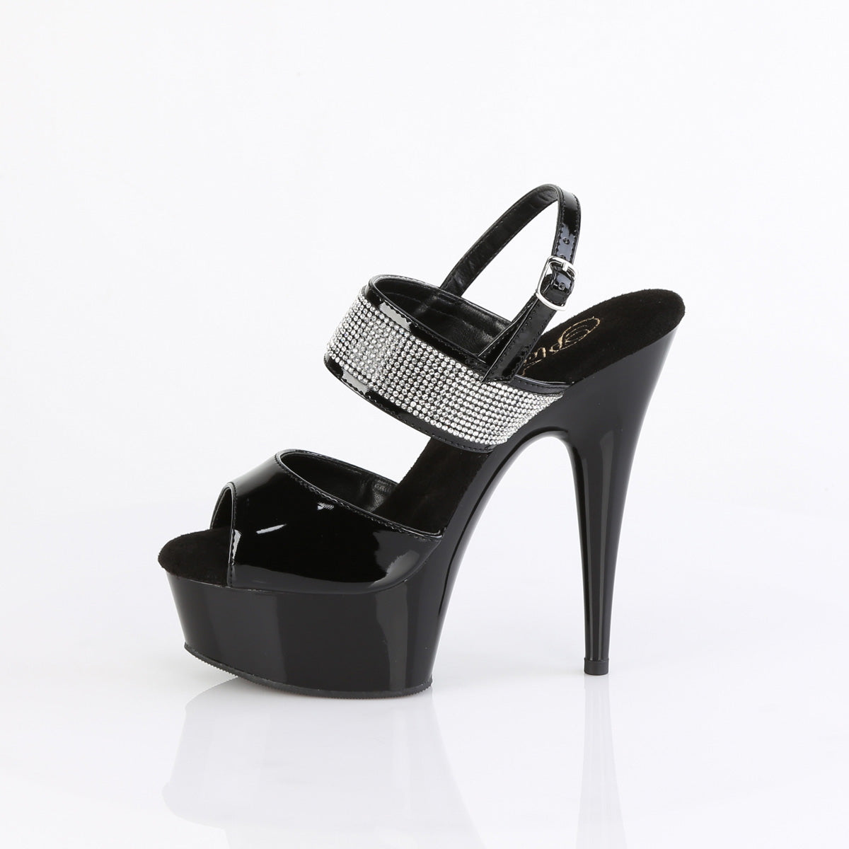 DELIGHT-639 Pleaser Black 6 Inch Exotic Dancer Platform Shoes