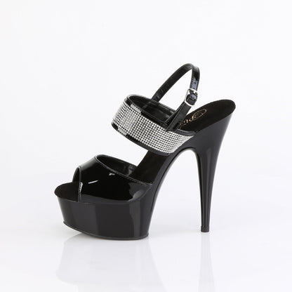 DELIGHT-639 Pleaser Black 6 Inch Exotic Dancer Platform Shoes