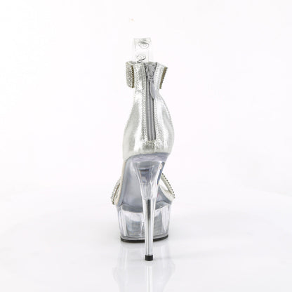DELIGHT-641 Pleaser Silver 6 Inch Pole Dance Platform Shoes