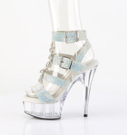DELIGHT-656RS Pleaser Silver 6 Inch Exotic Dance Platform Shoes