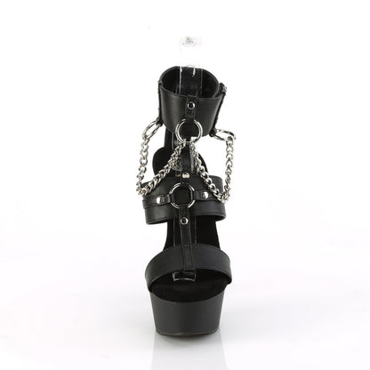 DELIGHT-661 Pleaser Black 6 Inch Strippers Platform Shoes