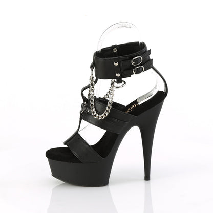 DELIGHT-661 Pleaser Black 6 Inch Strippers Platform Shoes