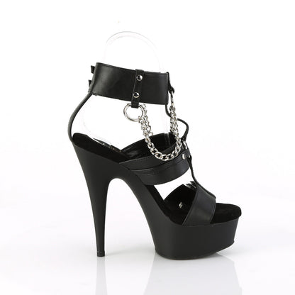 DELIGHT-661 Pleaser Black 6 Inch Strippers Platform Shoes
