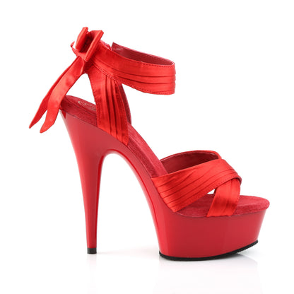 Pleaser DELIGHT-668 Red Platform Sandals - 6 Inch Heels