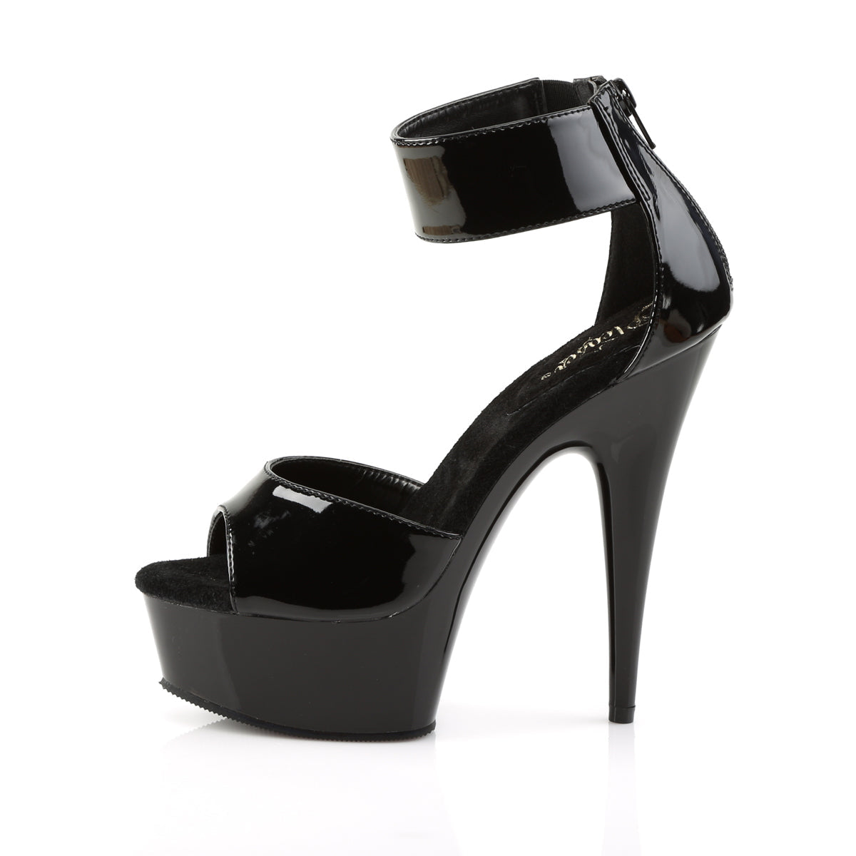 DELIGHT-670-3 Pleaser 6" Heel Black Pole Dancing Platforms-Pleaser- Sexy Shoes Pole Dance Heels