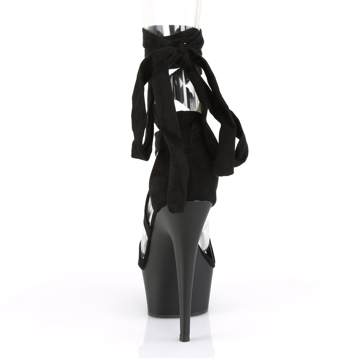 Pleaser DELIGHT-671 Black / Black Matte Platform Sandals - 6 Inch Heels