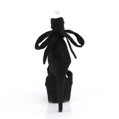 Pleaser DELIGHT-679 Black Platform Sandals - 6 Inch Heels