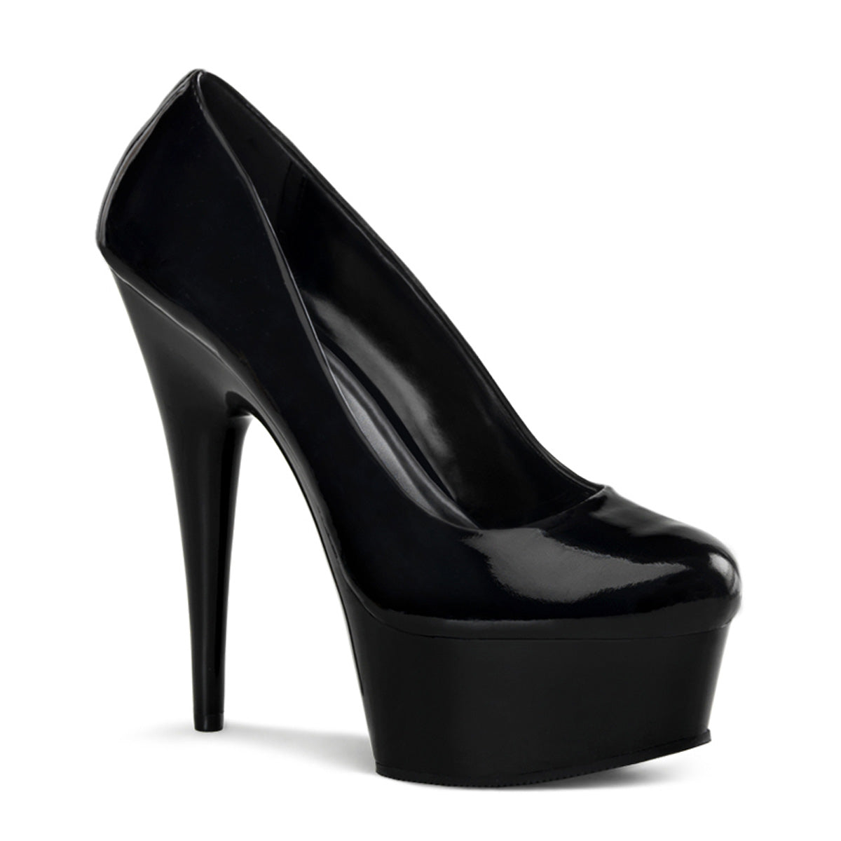 DELIGHT-685 Pleaser Black 6 Inch Pole Dance Platform Shoes