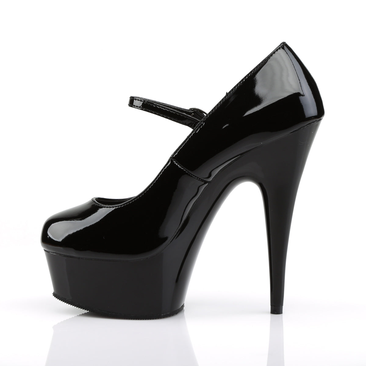 DELIGHT-687 Pleaser Black 6 Inch Exotic Dance Platform Shoes