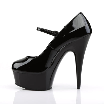 DELIGHT-687 Pleaser Black 6 Inch Exotic Dance Platform Shoes