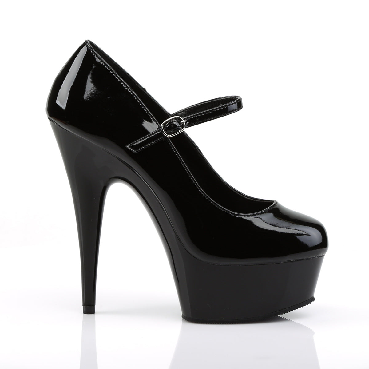 DELIGHT-687 Pleaser Black 6 Inch Exotic Dance Platform Shoes