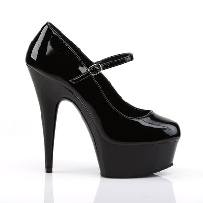 DELIGHT-687 Pleaser Black 6 Inch Exotic Dance Platform Shoes