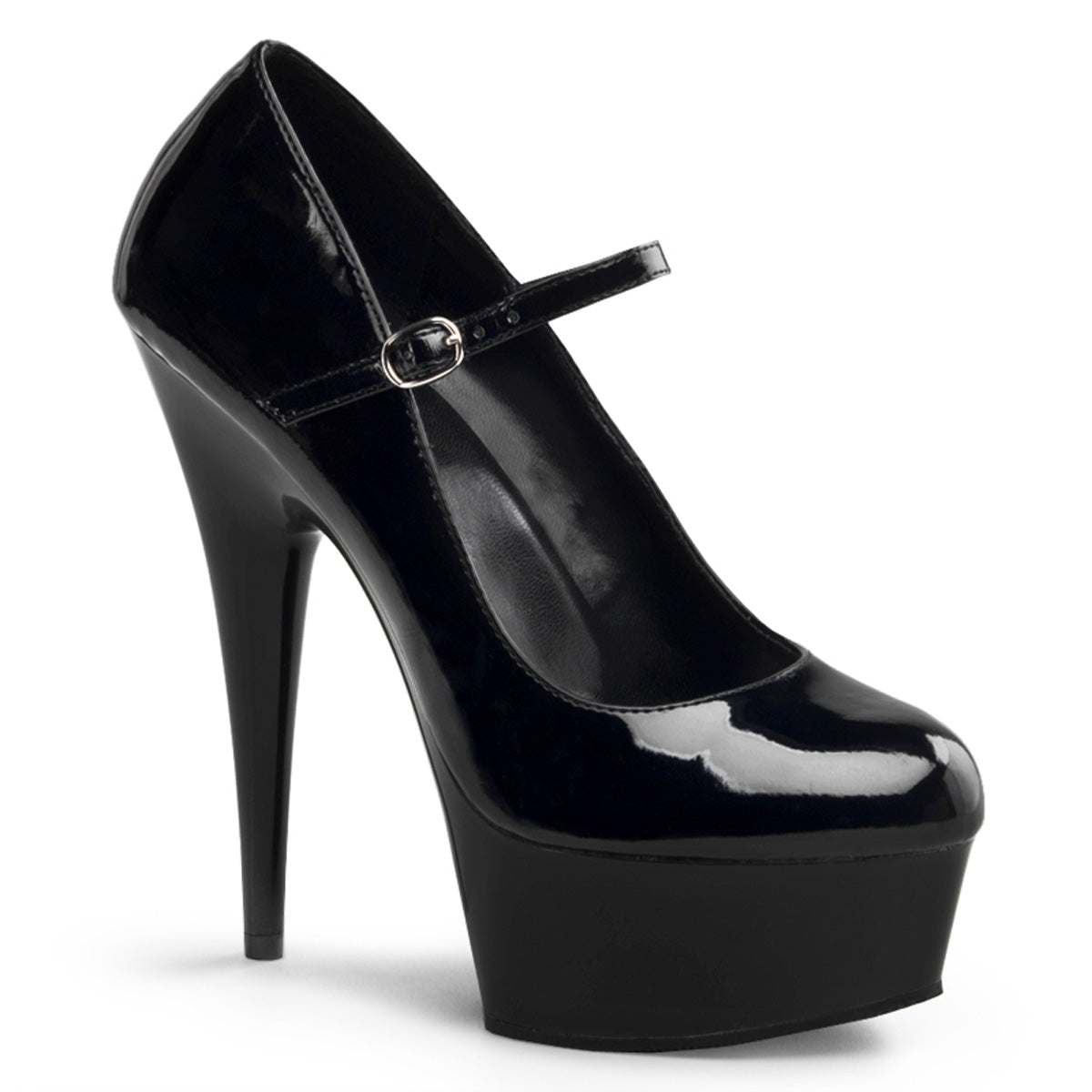 DELIGHT-687 Pleaser Black 6 Inch Exotic Dance Platform Shoes
