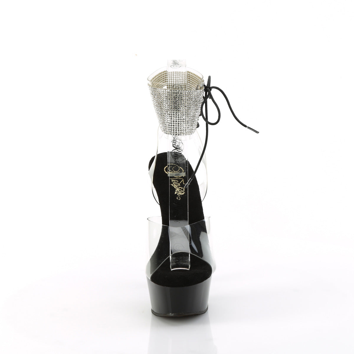 DELIGHT-691-2RS Pleaser Clear Black 6 Inch Glamour Platform Shoes