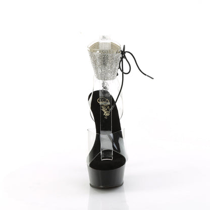 DELIGHT-691-2RS Pleaser Clear Black 6 Inch Glamour Platform Shoes