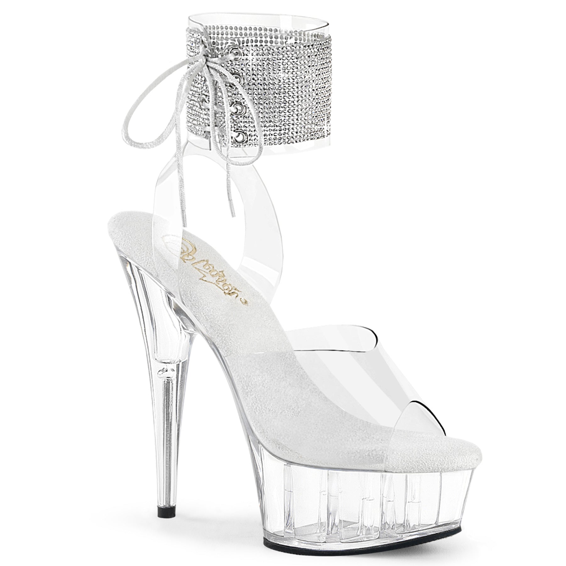 DELIGHT-691-2RS Pleaser Clear 6 Inch Pole Dancer Platform Shoes Clr Clr