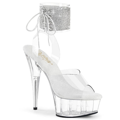 DELIGHT-691-2RS Pleaser Clear 6 Inch Pole Dancer Platform Shoes Clr Clr