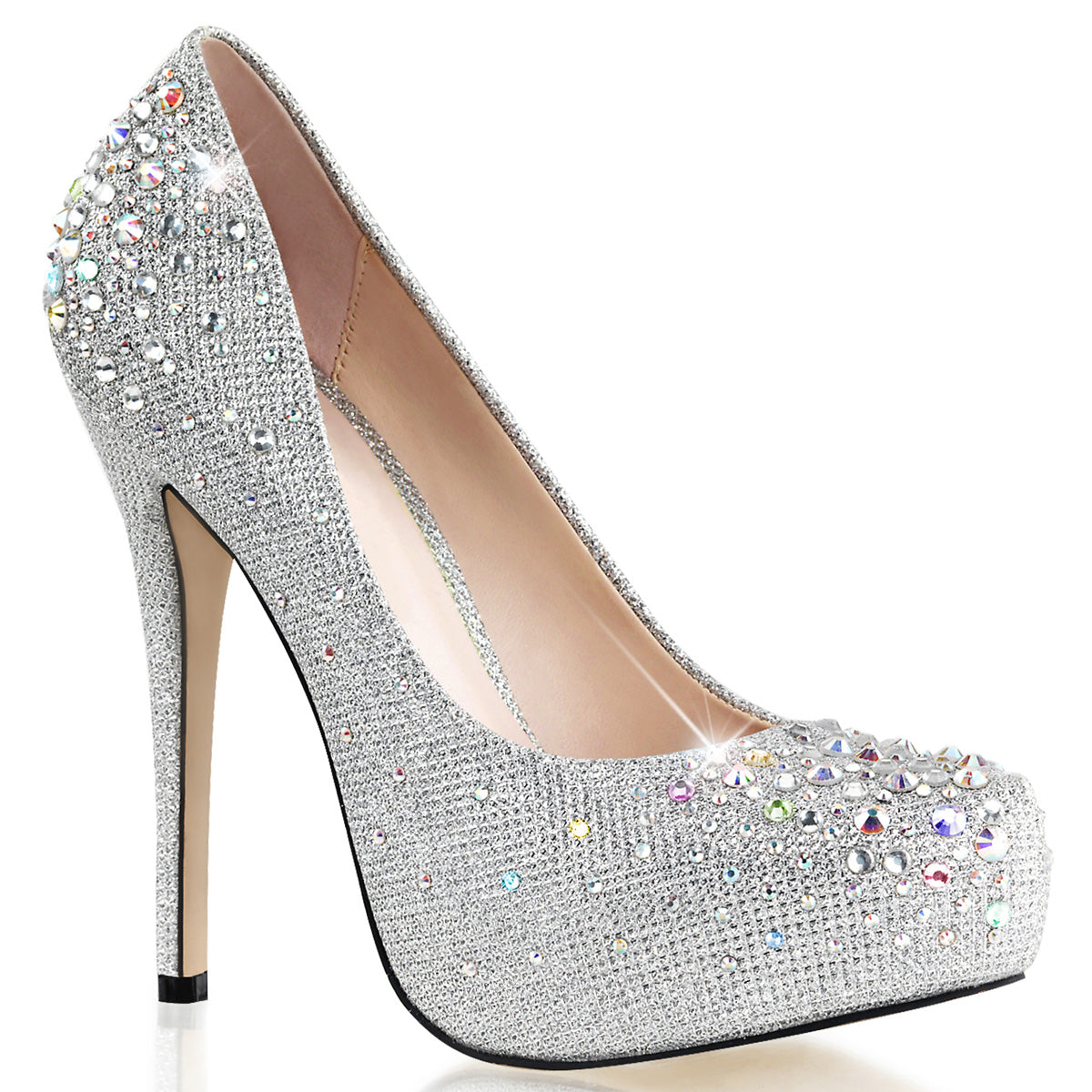 DESTINY-06R Fabulicious Silver 5 Inch Elegant Shoes