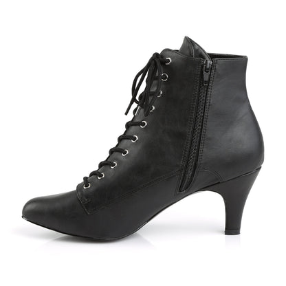 DIVINE-1020 Pleaser Pink Label Black 3 Inch Sexy Boots