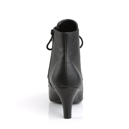 DIVINE-1020 Pleaser Pink Label Black 3 Inch Sexy Boots