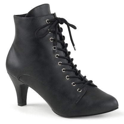 DIVINE-1020 Pleaser Pink Label Black 3 Inch Sexy Boots