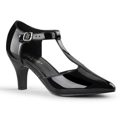 DIVINE-415 Pleaser Pink Label Black 3 Inch Fetish Ladies Heels