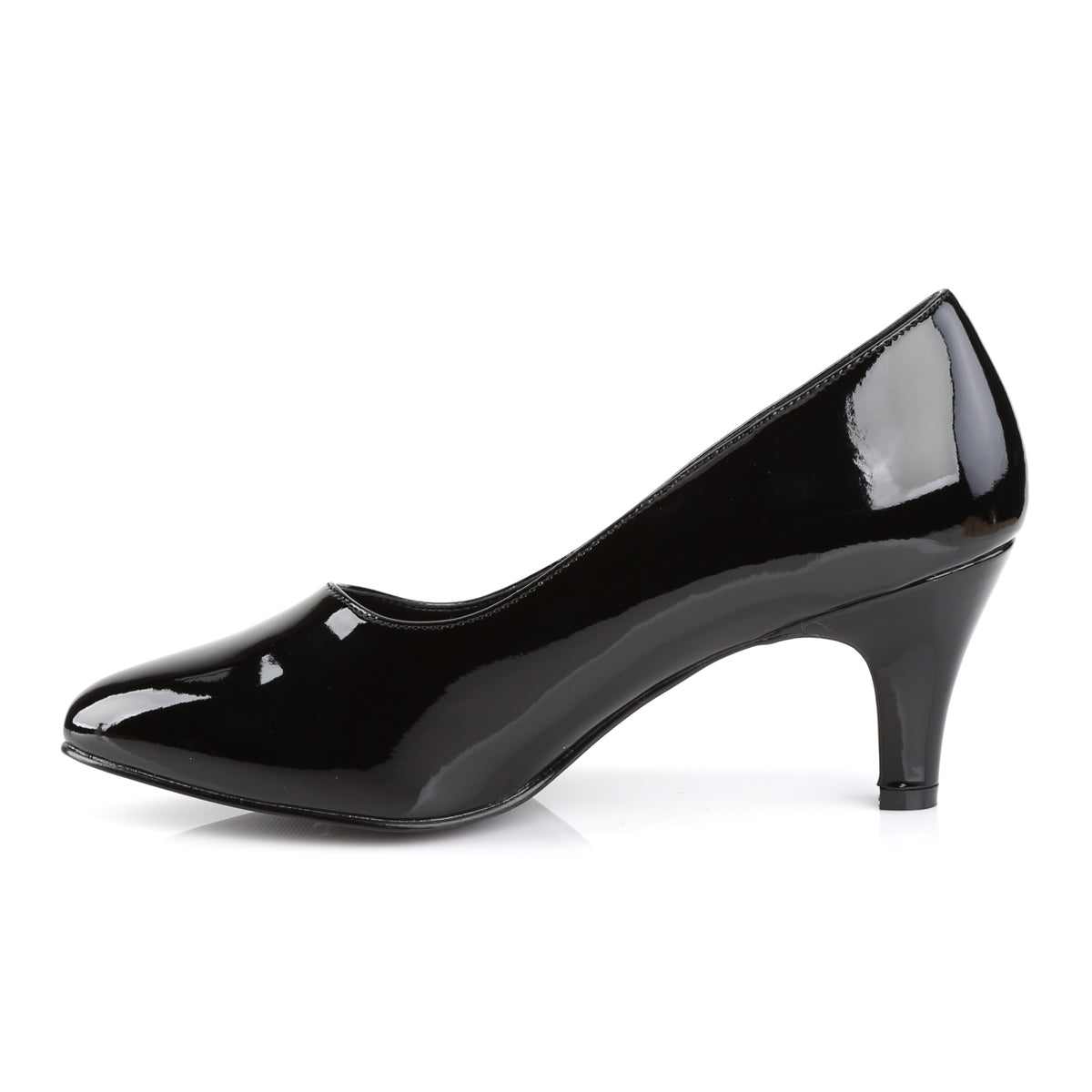 DIVINE-420 Pleaser Pink Label Black 3 Inch Exotic Ladies Heels