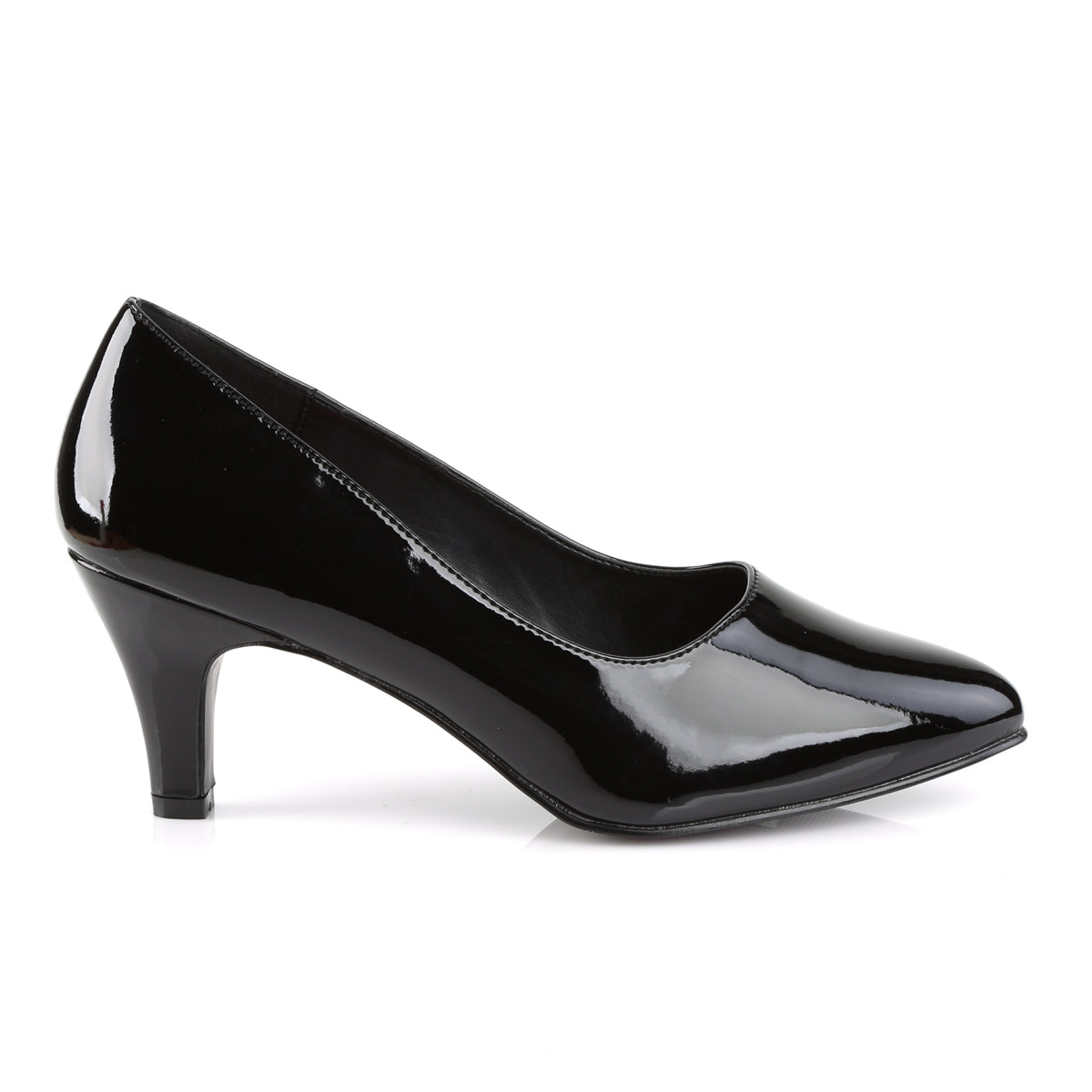 DIVINE-420 Pleaser Pink Label Black 3 Inch Exotic Ladies Heels